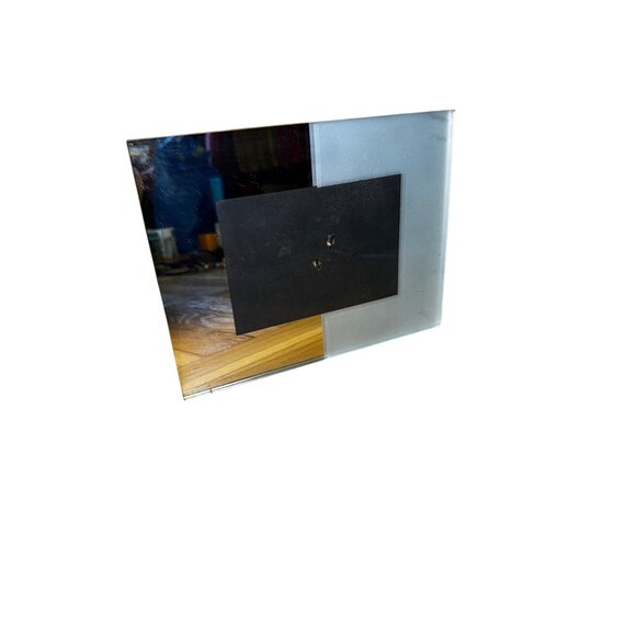 Vtg Illuminations Soma‎ 4X6 Mirror Frame Black Backing Set of two Glass Eighties - Picture 7 of 9